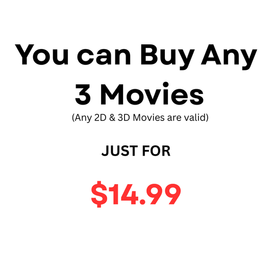 Buy Any 3 Movies for sale (Any DVD, 2D & 3D Blu ray)